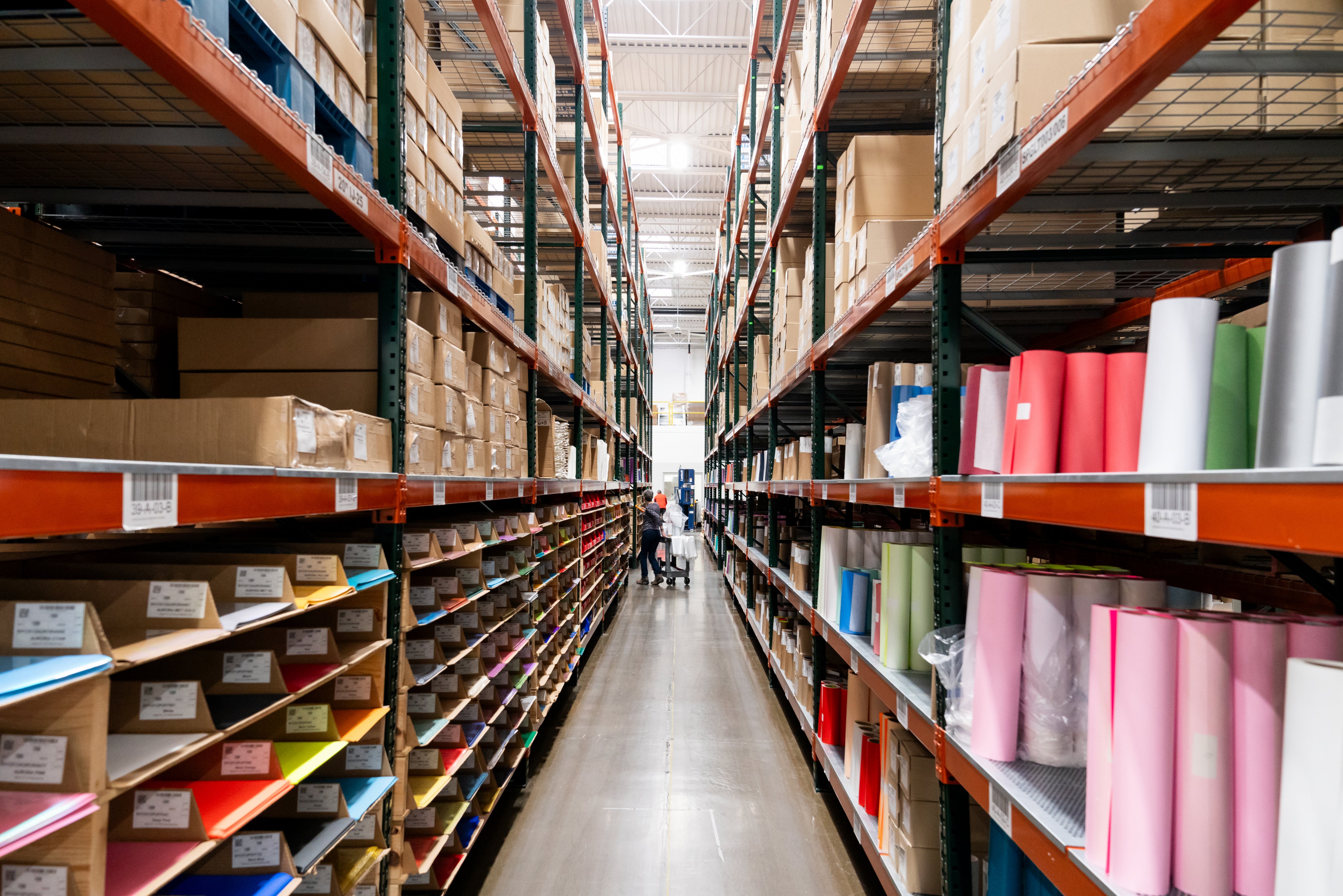 Heat Transfer Vinyl warehouse shelves